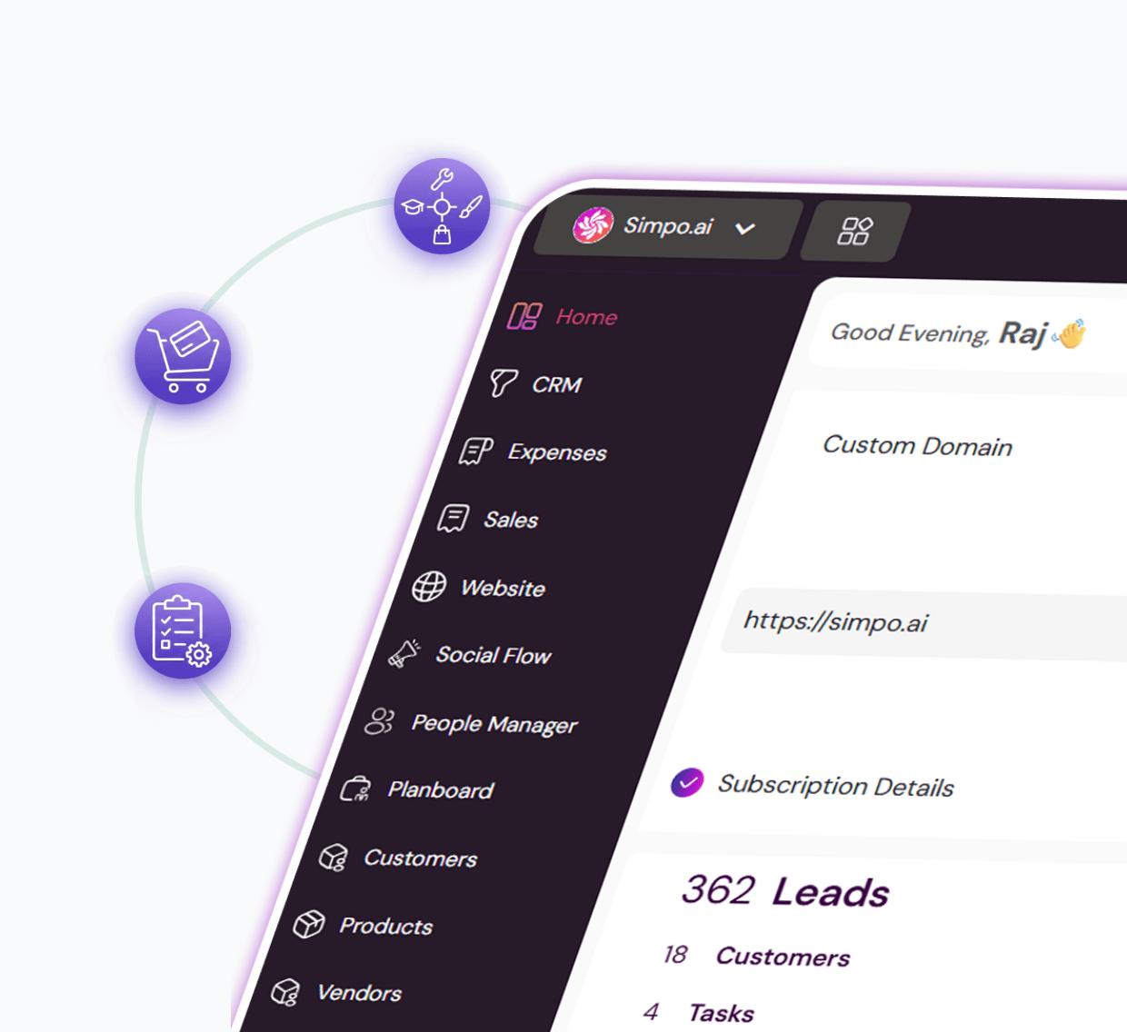 Simpo AI Agents allow your business to grow without hassle